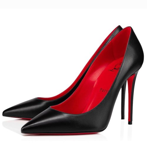 Cheap Reps Christian Louboutin Kate Pumps 100 mm In Black Lambskin