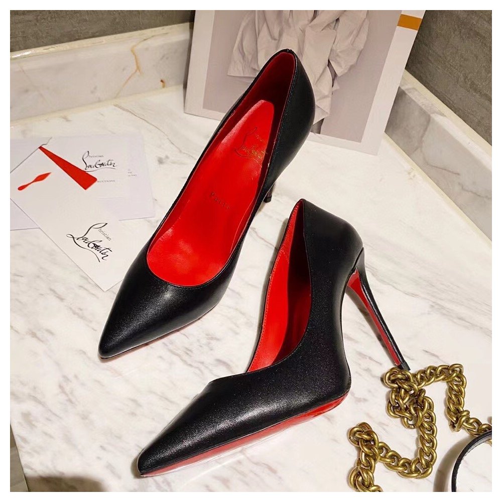 Cheap Reps Christian Louboutin Kate Pumps 100 mm In Black Lambskin