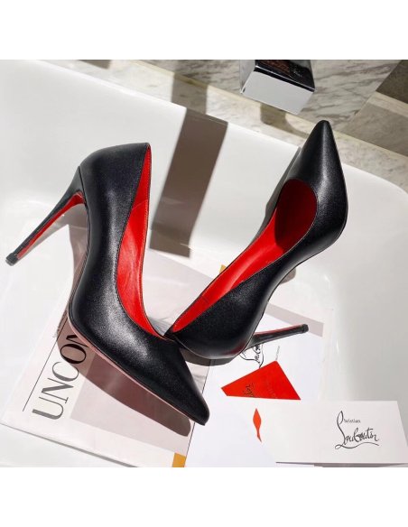 Cheap Reps Christian Louboutin Kate Pumps 100 mm In Black Lambskin