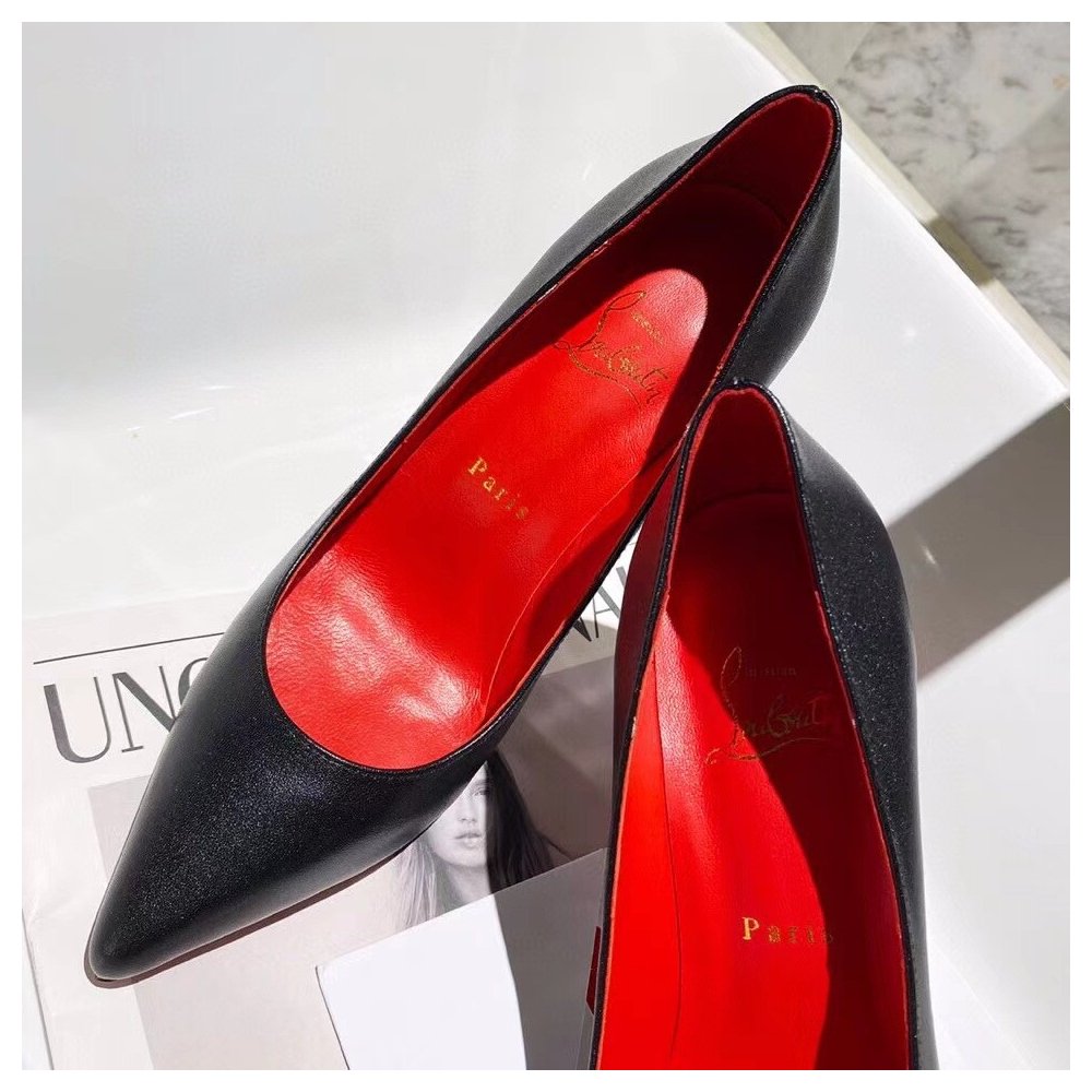 Cheap Reps Christian Louboutin Kate Pumps 100 mm In Black Lambskin