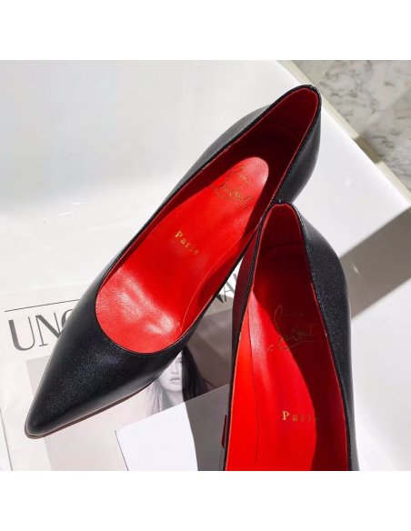 Cheap Reps Christian Louboutin Kate Pumps 100 mm In Black Lambskin