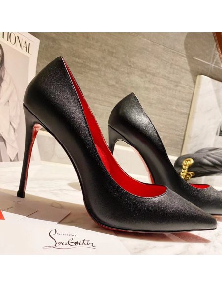 Cheap Reps Christian Louboutin Kate Pumps 100 mm In Black Lambskin