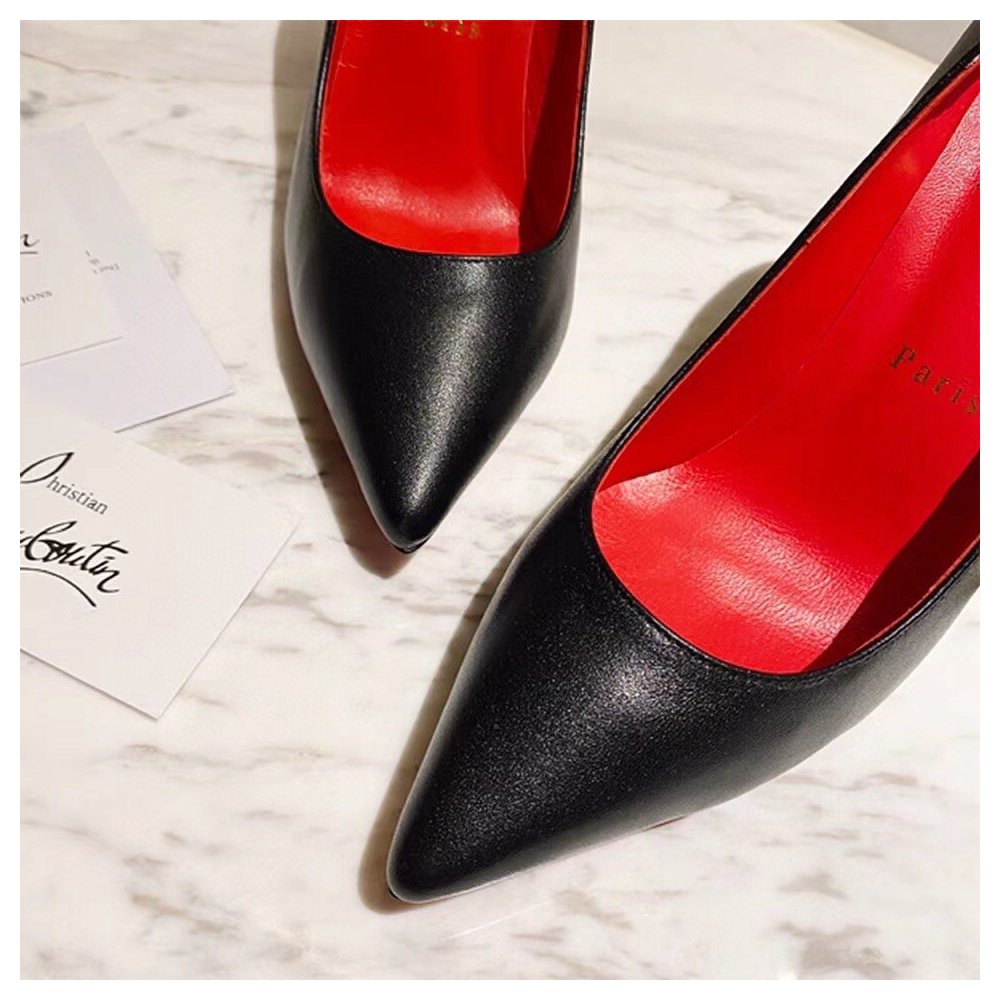 Cheap Reps Christian Louboutin Kate Pumps 100 mm In Black Lambskin