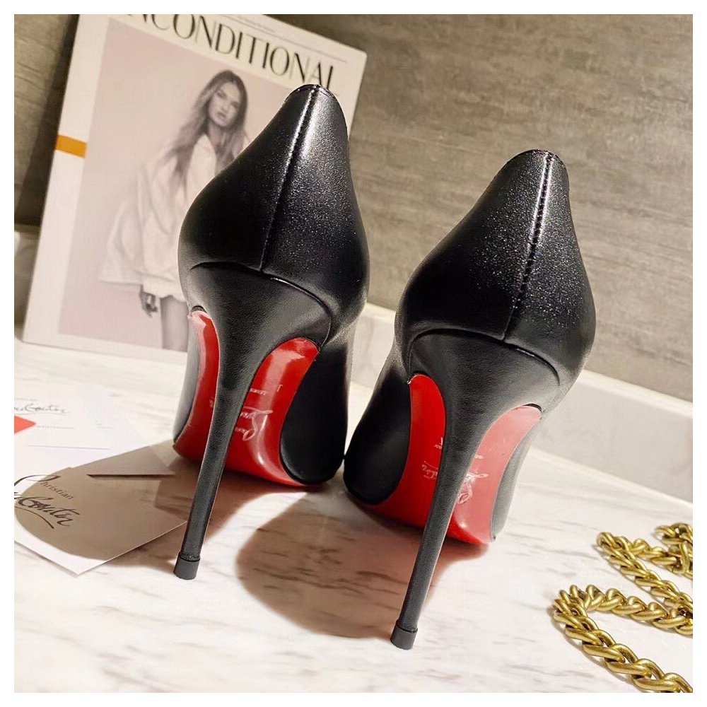 Cheap Reps Christian Louboutin Kate Pumps 100 mm In Black Lambskin