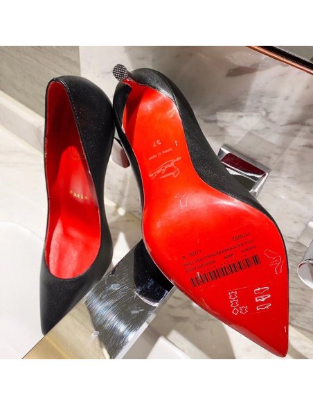 Cheap Reps Christian Louboutin Kate Pumps 100 mm In Black Lambskin