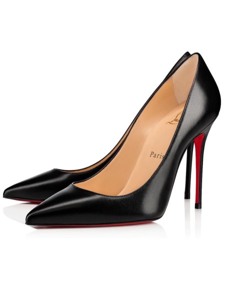 Cheap Reps Christian Louboutin Black Lambskin Kate 100mm Pumps