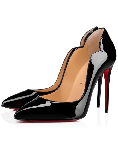 Cheap Reps Christian Louboutin Black Patent Hot Chick 100mm Pumps
