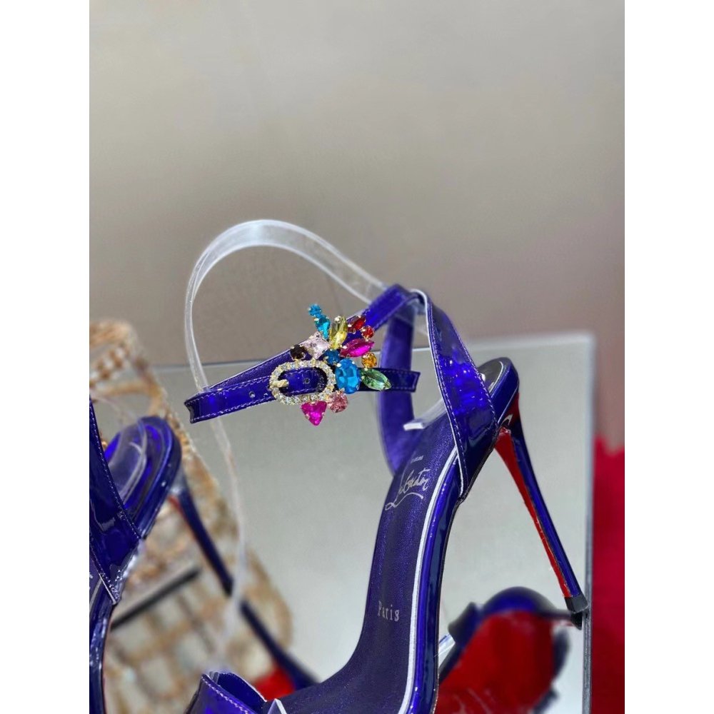 Cheap Reps Christian Louboutin Goldie Joli 100mm Sandals In Speccio Leather