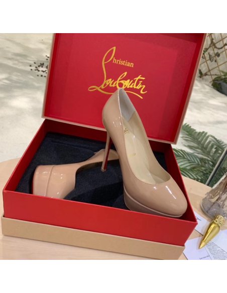 Cheap Reps Christian Louboutin Nude Patent Dirditta 130mm Pumps