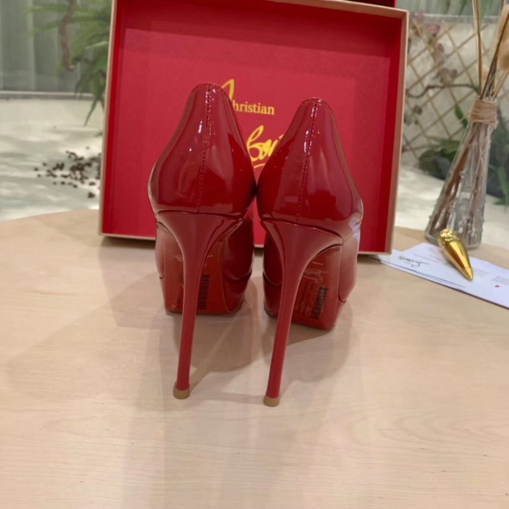 Cheap Reps Christian Louboutin Red Patent Dirditta 130mm Pumps