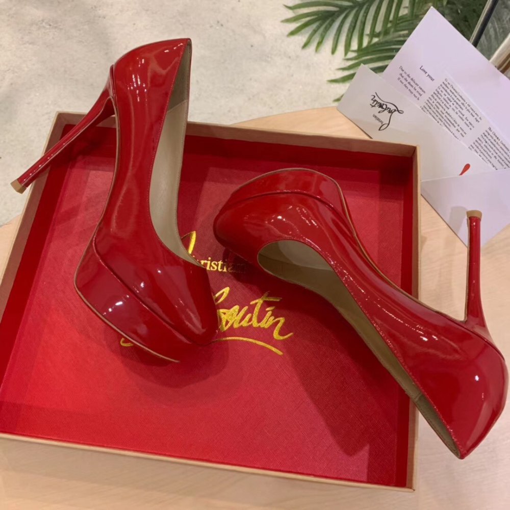 Cheap Reps Christian Louboutin Red Patent Dirditta 130mm Pumps