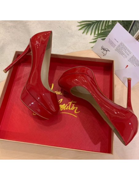Cheap Reps Christian Louboutin Red Patent Dirditta 130mm Pumps