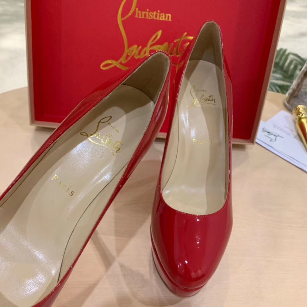 Cheap Reps Christian Louboutin Red Patent Dirditta 130mm Pumps