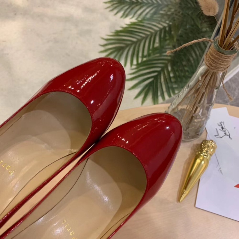 Cheap Reps Christian Louboutin Red Patent Dirditta 130mm Pumps