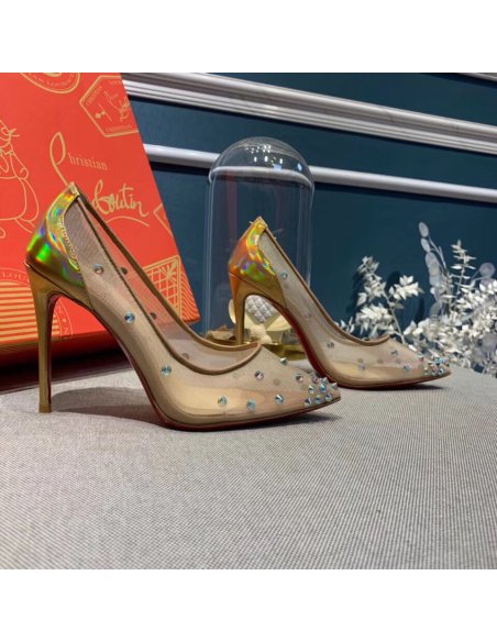 Cheap Reps Christian Louboutin Degra 100 Crystal Stud-embellished Pumps