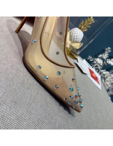 Cheap Reps Christian Louboutin Degra 100 Crystal Stud-embellished Pumps