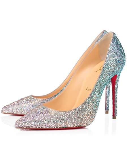 Cheap Reps Christian Louboutin Nude Kate Strass Degrade Pumps 100mm