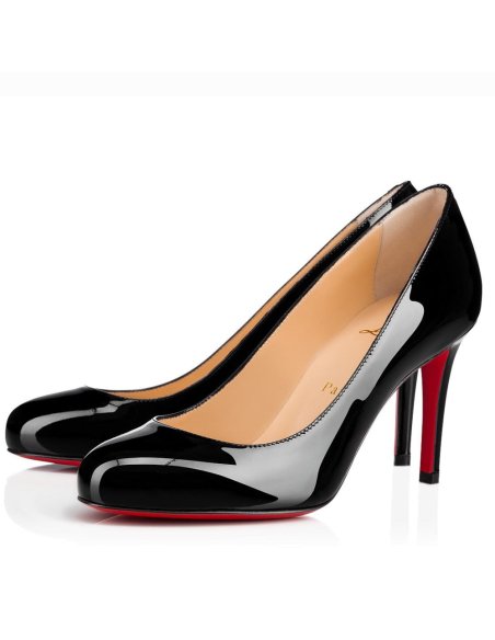 Cheap Reps Christian Louboutin Black Patent Fifille Pumps 85mm