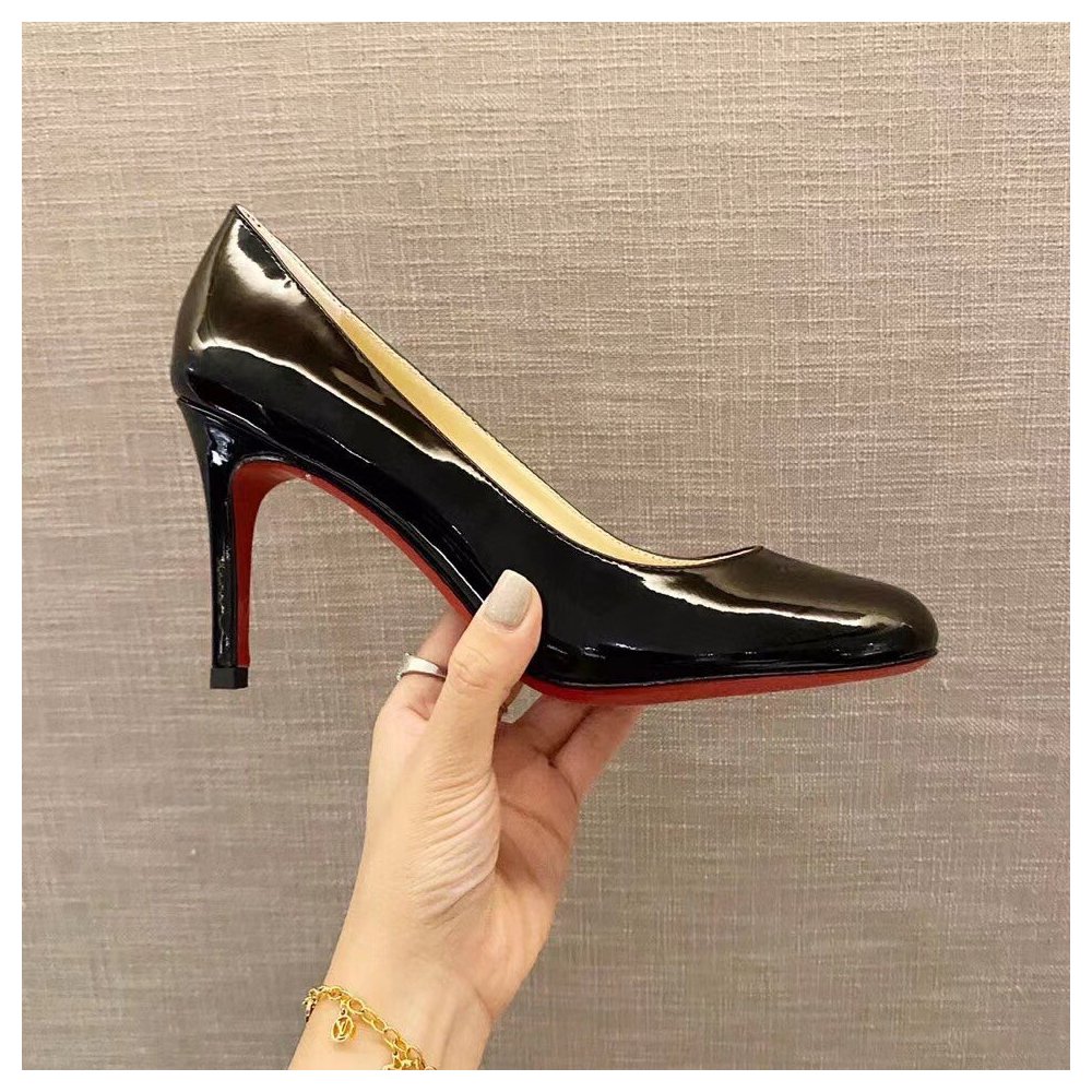 Cheap Reps Christian Louboutin Black Patent Fifille Pumps 85mm