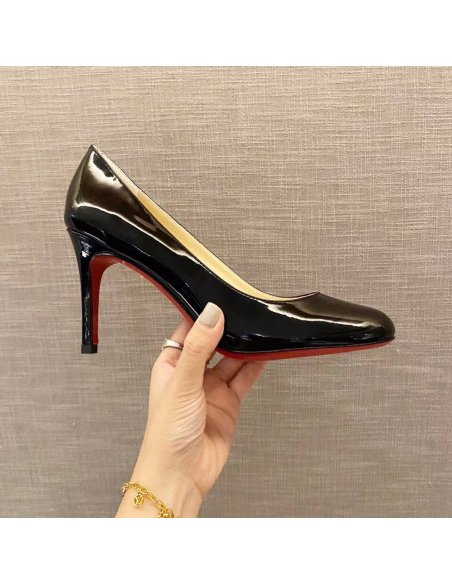 Cheap Reps Christian Louboutin Black Patent Fifille Pumps 85mm