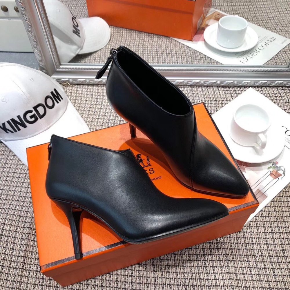 Cheap Reps Hermes Virginia Ankle Boot In Black Leather