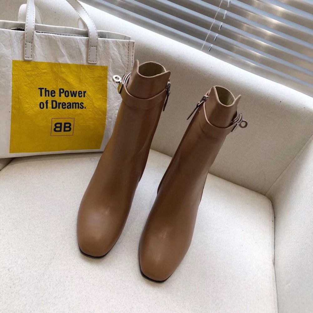 Cheap Reps Hermes Brown Joueuse Ankle Boots