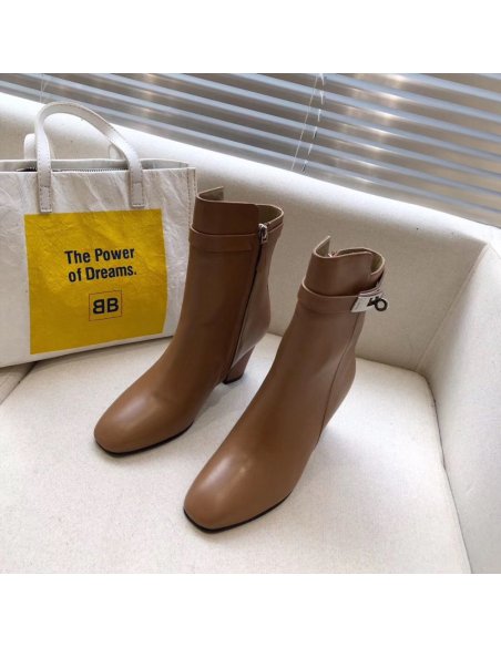 Cheap Reps Hermes Brown Joueuse Ankle Boots