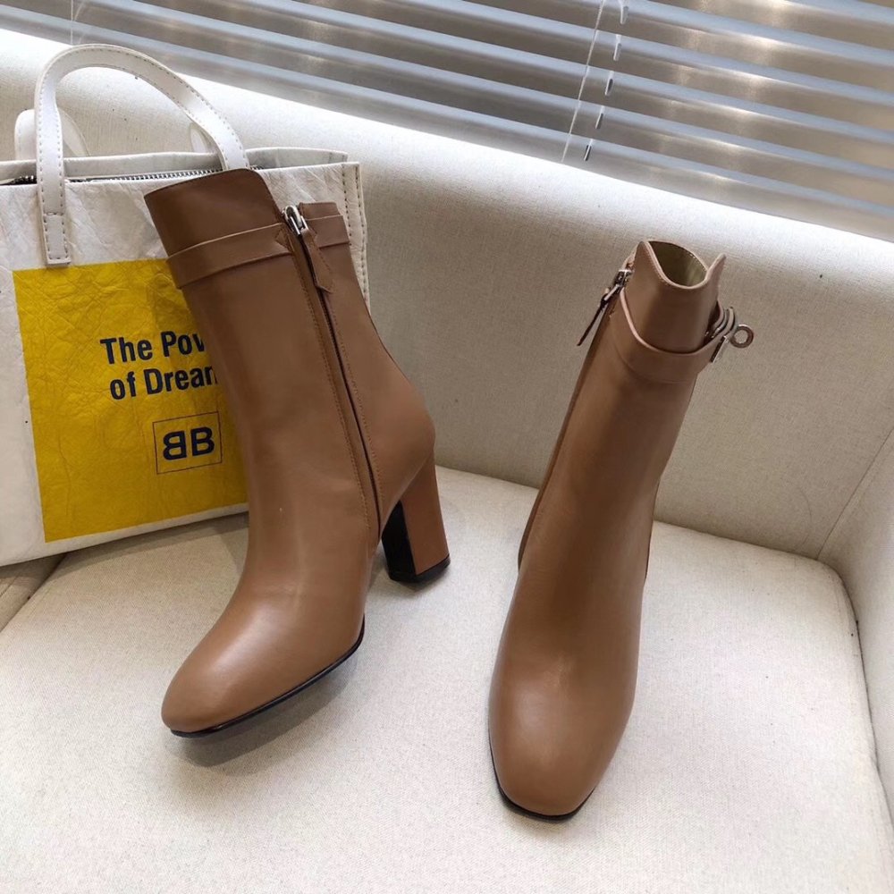 Cheap Reps Hermes Brown Joueuse Ankle Boots