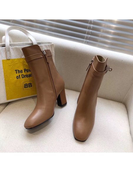 Cheap Reps Hermes Brown Joueuse Ankle Boots