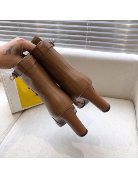 Cheap Reps Hermes Brown Joueuse Ankle Boots