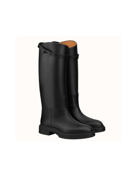 Cheap Reps Hermes Variation Boots In Black Calfskin