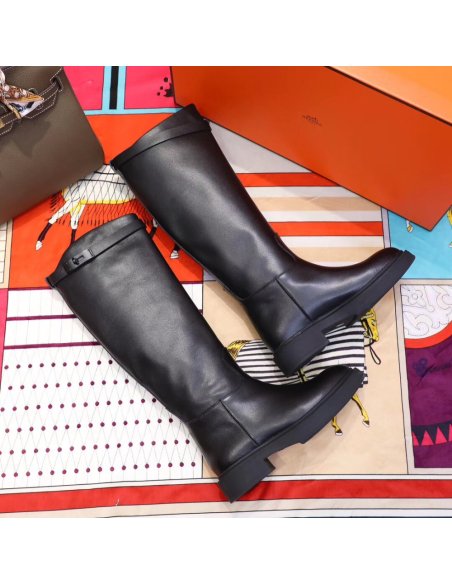 Cheap Reps Hermes Variation Boots In Black Calfskin