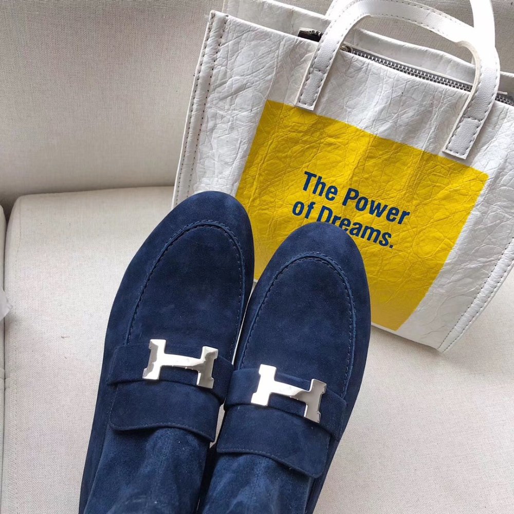 Cheap Reps Hermes Blue Saint Honore Ankle Boots