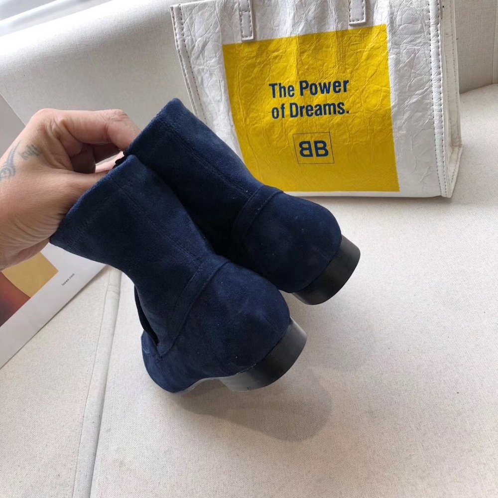 Cheap Reps Hermes Blue Saint Honore Ankle Boots