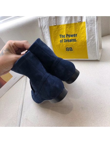 Cheap Reps Hermes Blue Saint Honore Ankle Boots