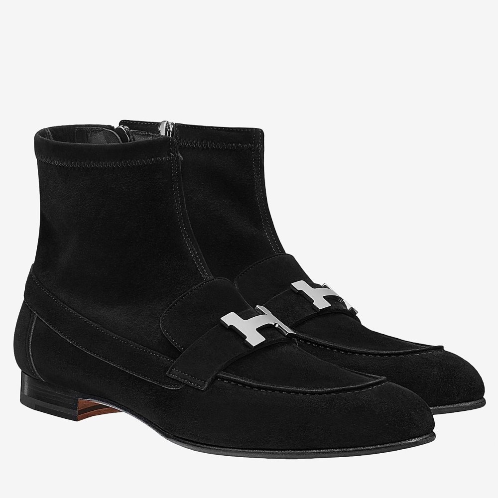 Cheap Reps Hermes Black Saint Honore Ankle Boots