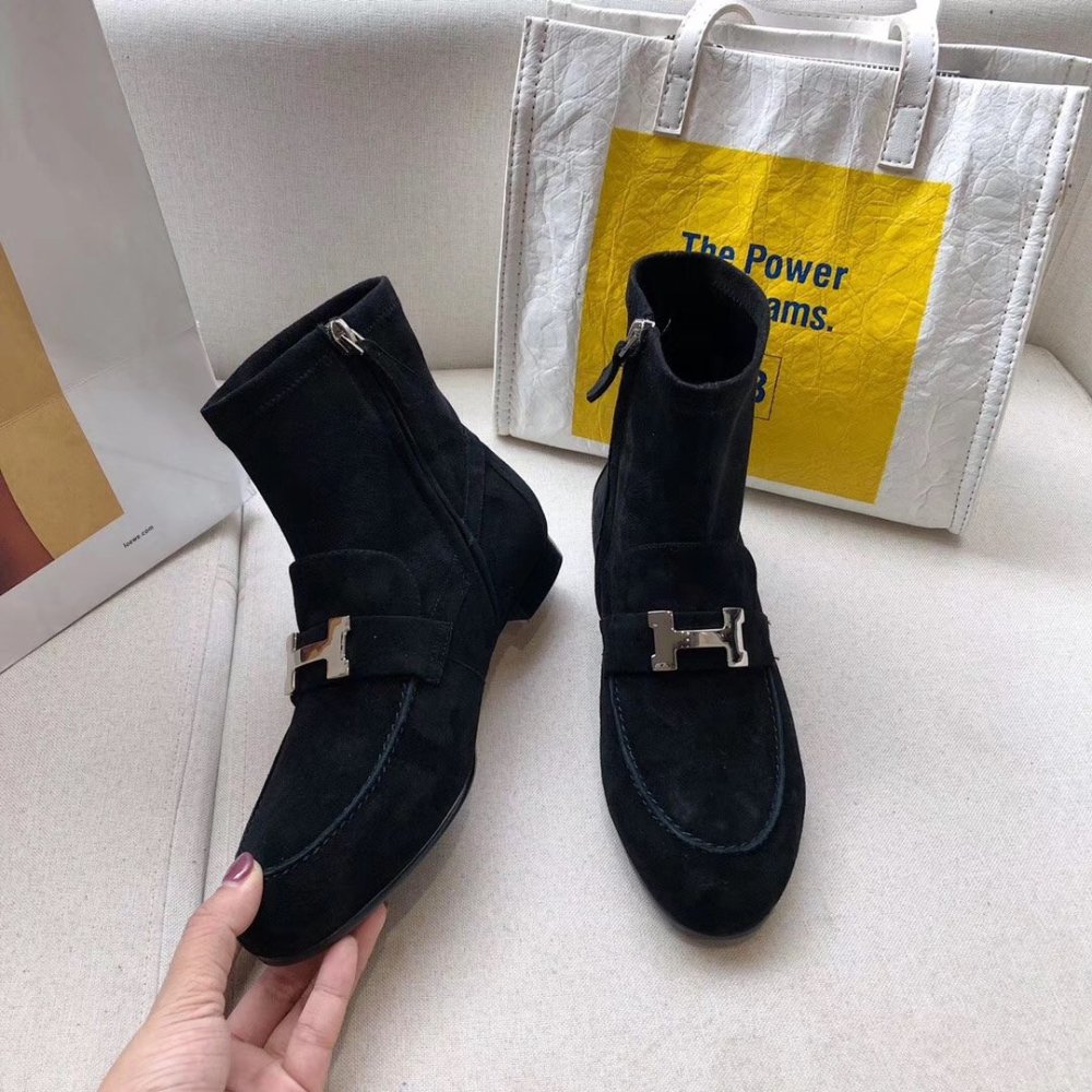 Cheap Reps Hermes Black Saint Honore Ankle Boots