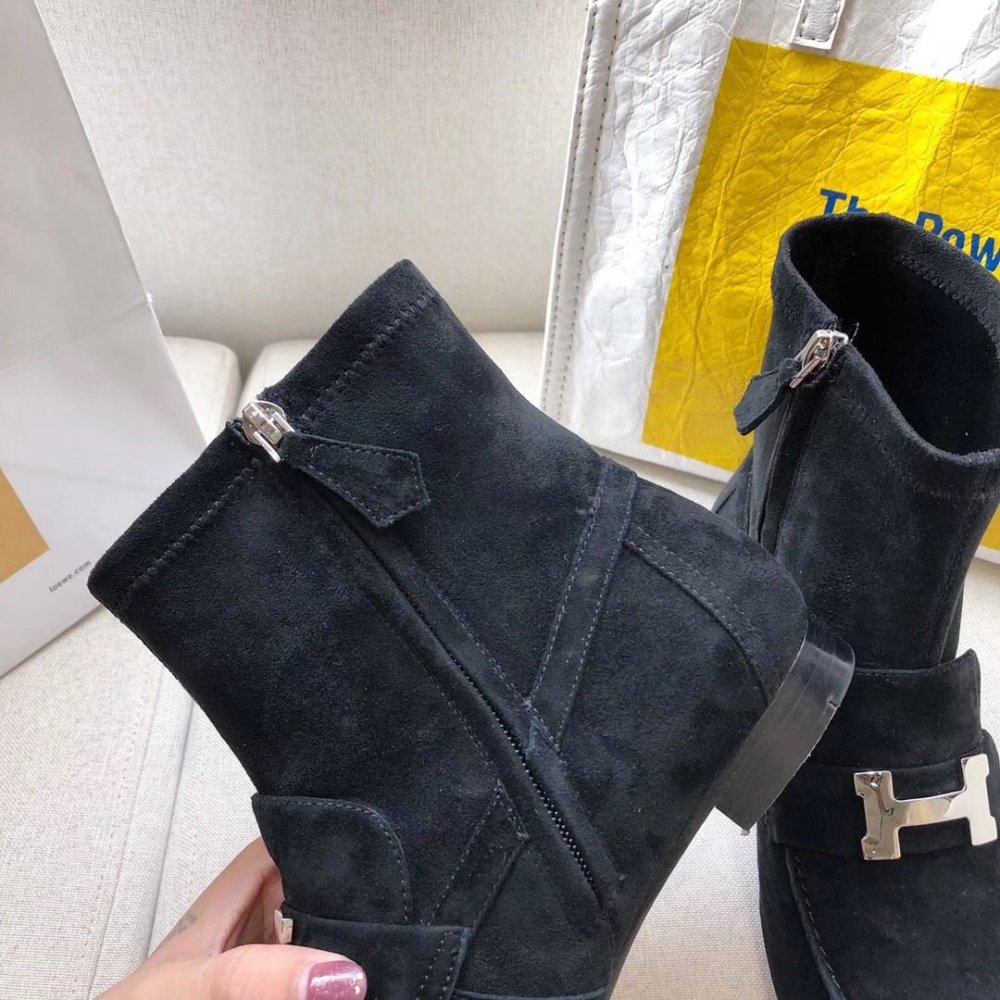 Cheap Reps Hermes Black Saint Honore Ankle Boots