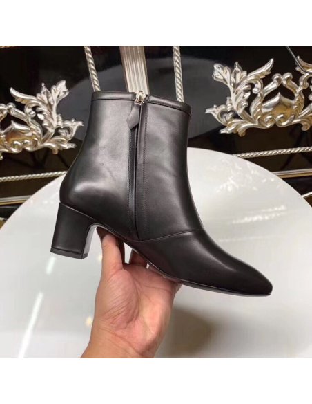 Cheap Reps Hermes Black Calfskin Power Low Boot