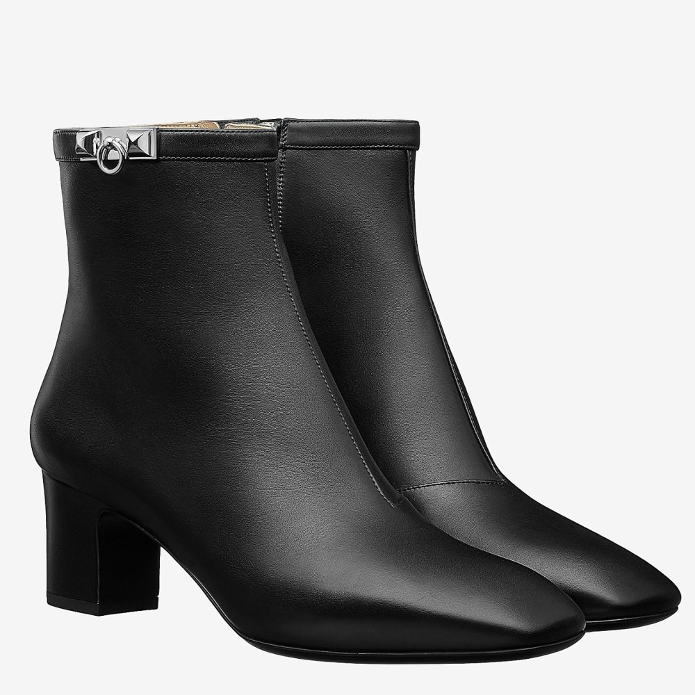 Cheap Reps Hermes Black Calfskin Power Low Boot