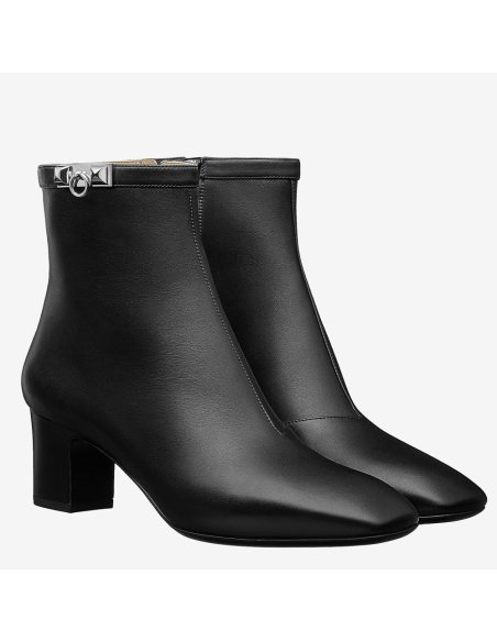 Cheap Reps Hermes Black Calfskin Power Low Boot