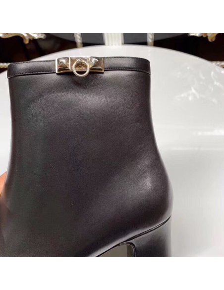 Cheap Reps Hermes Black Calfskin Power Low Boot