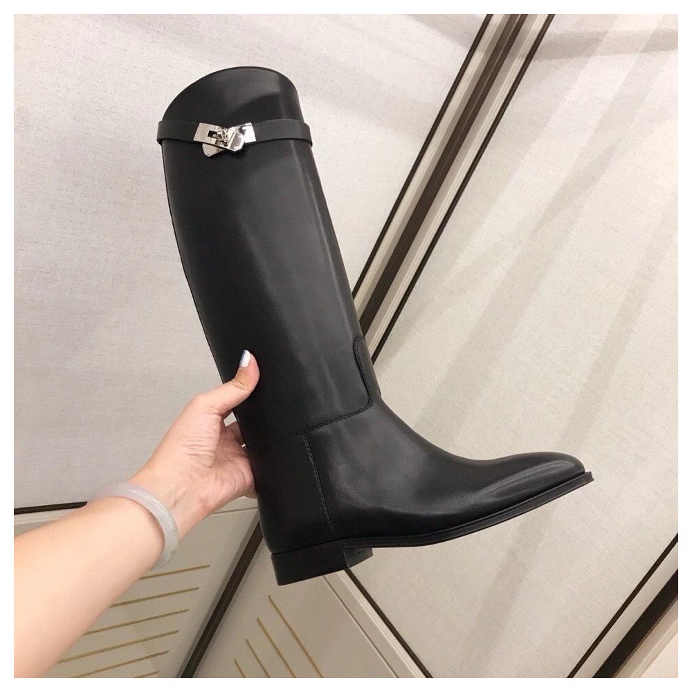 Cheap Reps Hermes Jumping Boots In Black Calfskin
