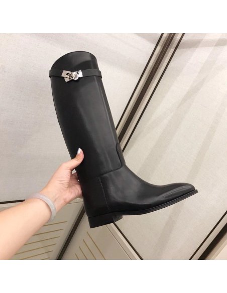 Cheap Reps Hermes Jumping Boots In Black Calfskin