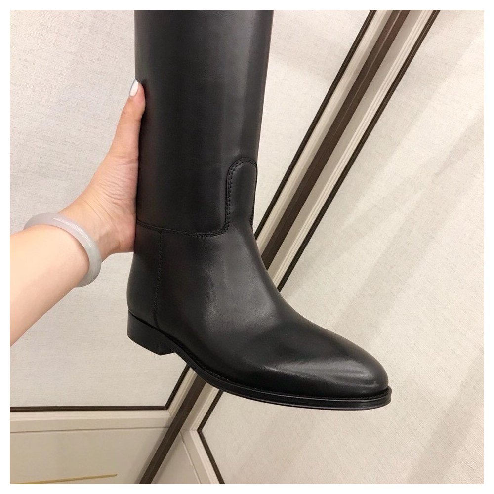 Cheap Reps Hermes Jumping Boots In Black Calfskin