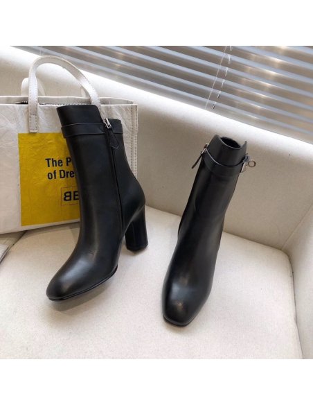 Cheap Reps Hermes Black Joueuse Ankle Boots