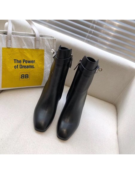 Cheap Reps Hermes Black Joueuse Ankle Boots