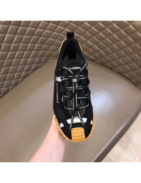 Cheap Reps Dolce Gabbana Mens NS1 Sneakers In Black Fabric