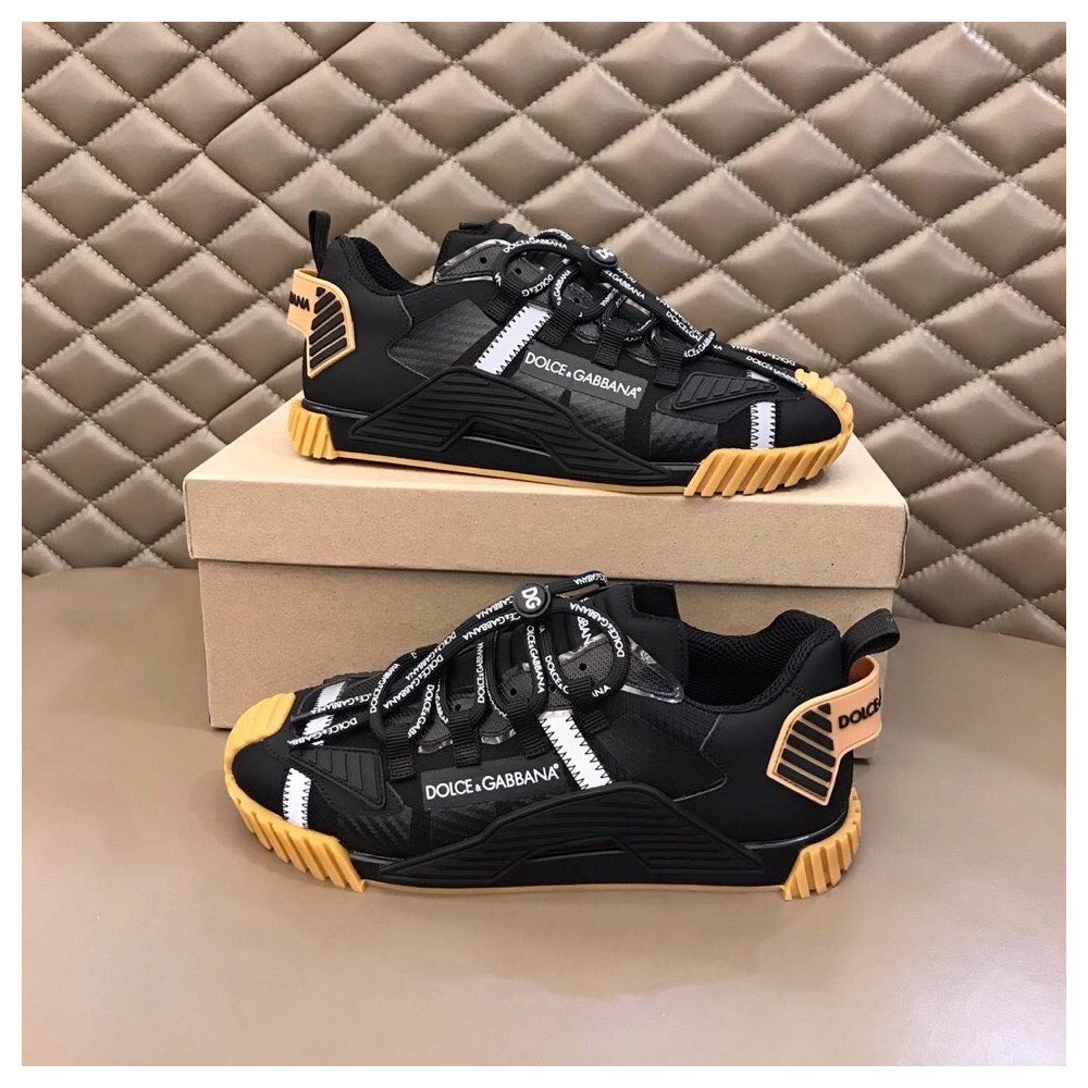 Cheap Reps Dolce Gabbana Mens NS1 Sneakers In Black Fabric