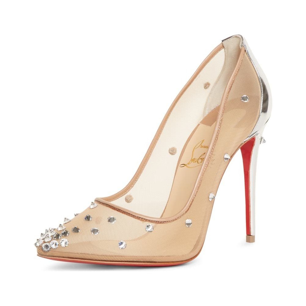 Cheap Reps Christian Louboutin Degra 100 Crystal Stud-embellished Pumps